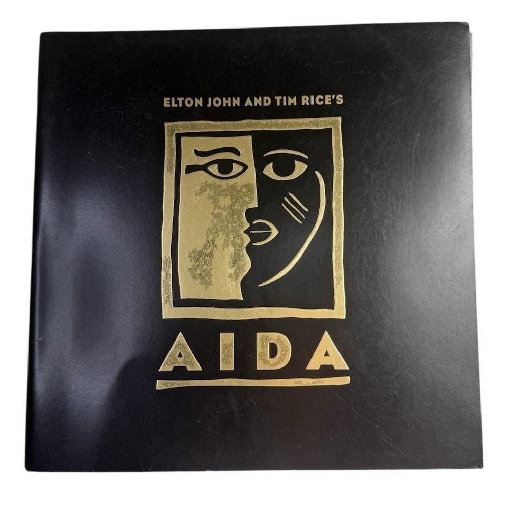 Elton John Tim Rice 2001 Aida Disney Broadway Souvenir Program w/Insert *SIGNED*